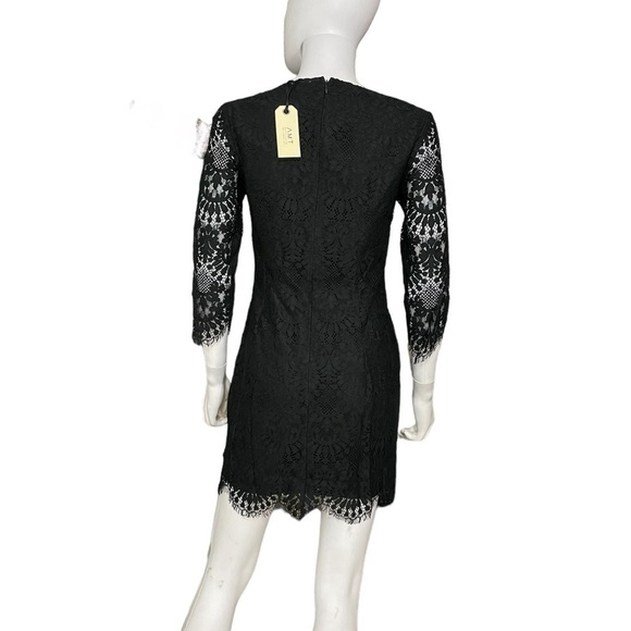 AMT Black Butterfly Embroidered Dress - Picture 5 of 7